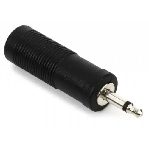 6.35 mm mono dişi - 3.5 mm mono erkek jack adaptör çevirici çapraz görünüm