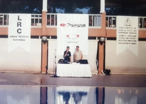 Polisan kurumsal organizasyonunda profesyonel ses sistemleri ve teknik yönetim ekibimizin kurulum çalışması.